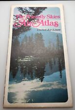 United Airlines UAL The Friendly Skies Air Atlas Foldout Color Route Map 1974 picture