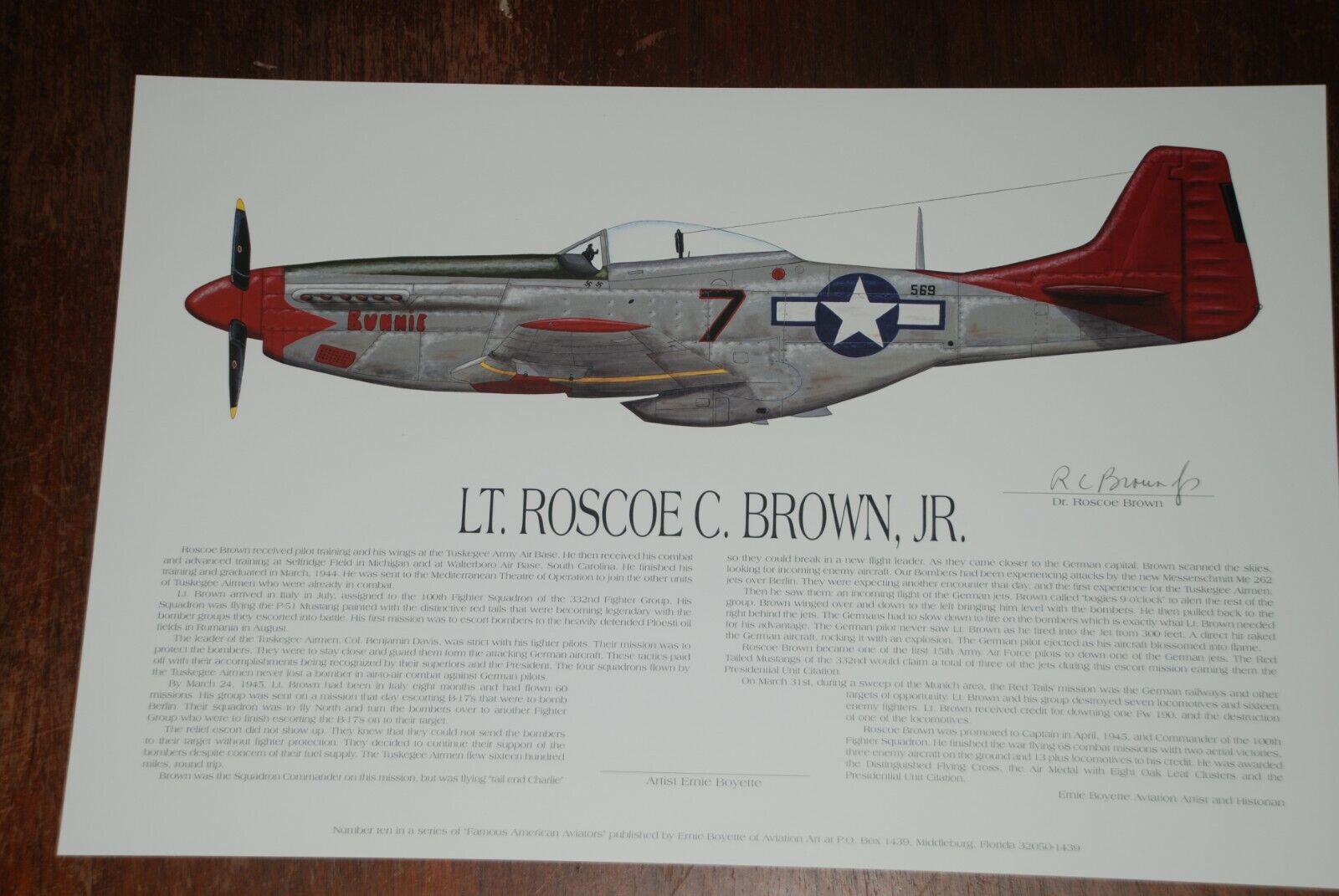 Aviation Art: Tuskegee Airmen prints signed by Roscoe Brown and Lee Archer