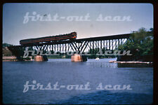 R DUPLICATE SLIDE - Chicago Great Western CGW Motor Car Action St Charles IL 50 picture