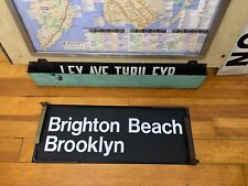 NYC SUBWAY LARGE ROLL SIGN BRIGHTON BEACH BROOKLYN LITTLE ODESSA BOARDWALK OCEAN picture
