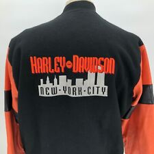 Harley Davidson Mens New York City Skyline Varsity Jacket Sz Medium Motorcycles picture