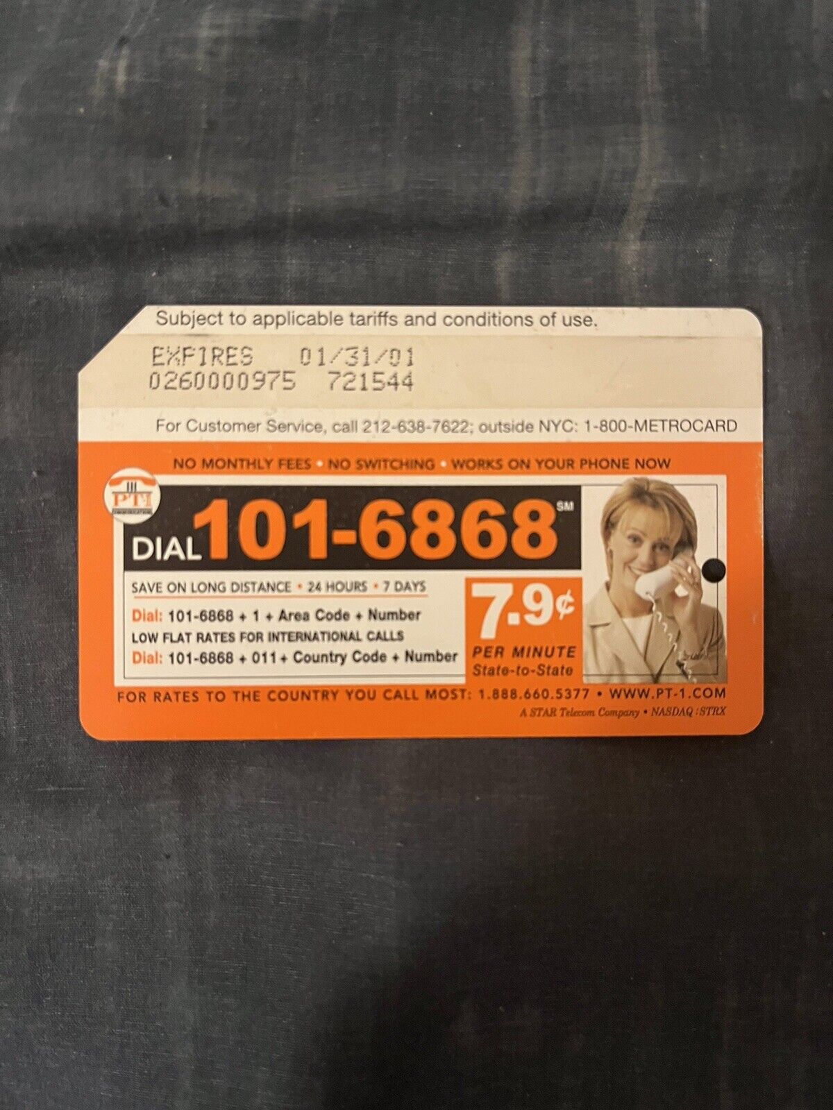 NYCT MTA MetroCard - Dial 101 6868 (Ver. 4)