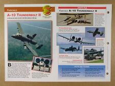 FAIRCHILD A-10 Thunderbolt II Aircraft specs photos 1997 info sheet picture