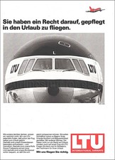 1985 LTU International Airways LOCKHEED L1011 TRISTAR D-AERL ad airlines advert picture
