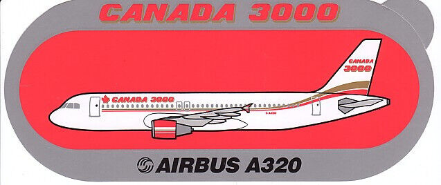 Official Airbus Industrie Canada 3000 A320 Sticker