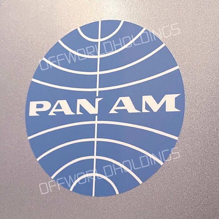PAN AM LOGO STICKER DECAL 1957-71 VINTAGE VERSION Pan American World Airways PAN AM LOGO STICKER DECAL 1957-71 VINTAGE VERSION Pan American World Airways