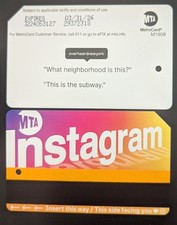 Instagram Metrocard, Version 2- Mint condition picture