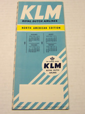 Vtg 1959 KLM Royal Dutch Airlines Timetable North American Edition Ephemera picture