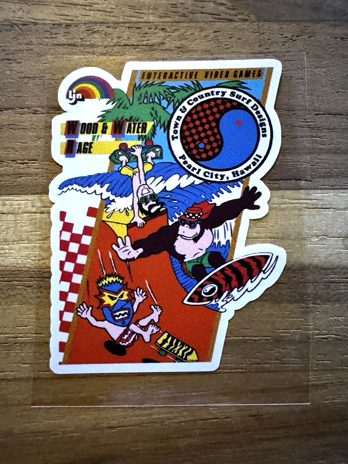 T&C SURF DESIGNS WOOD WATER RAGE NES Sticker 2.5\ T&C SURF DESIGNS WOOD WATER RAGE NES Sticker 2.5\