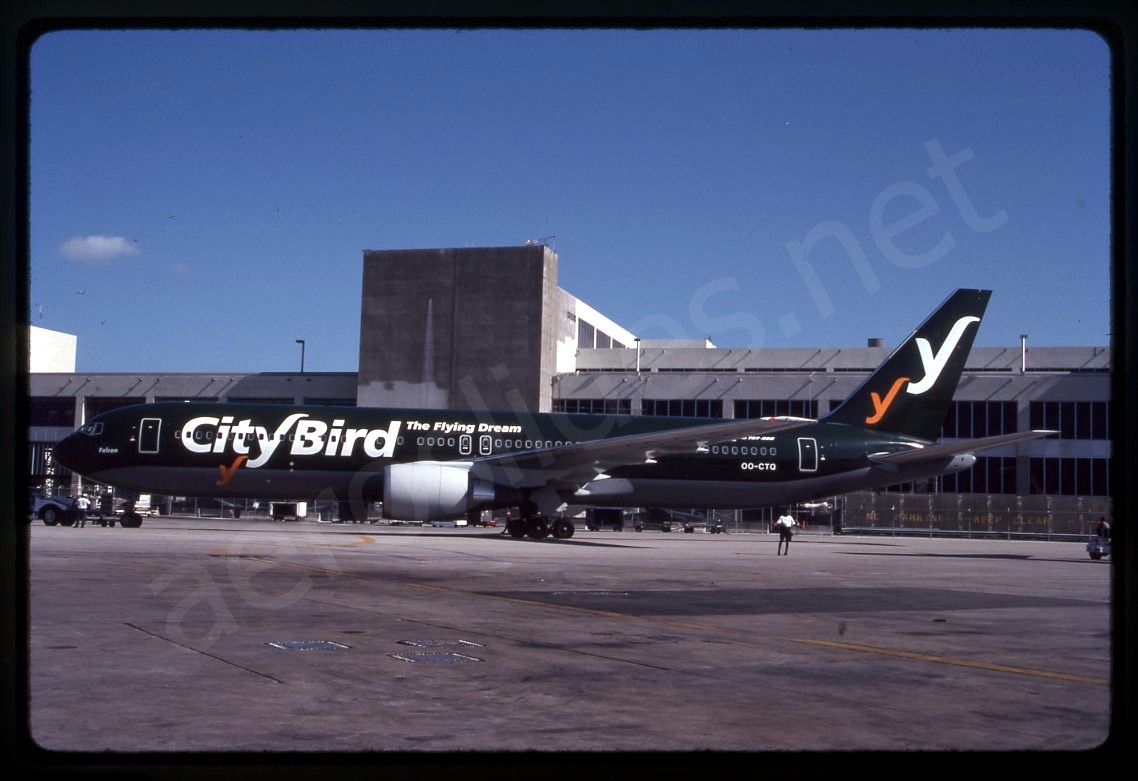 City Bird Boeing 767-300 OO-CTQ May 98 Kodachrome Slide/Dia C14