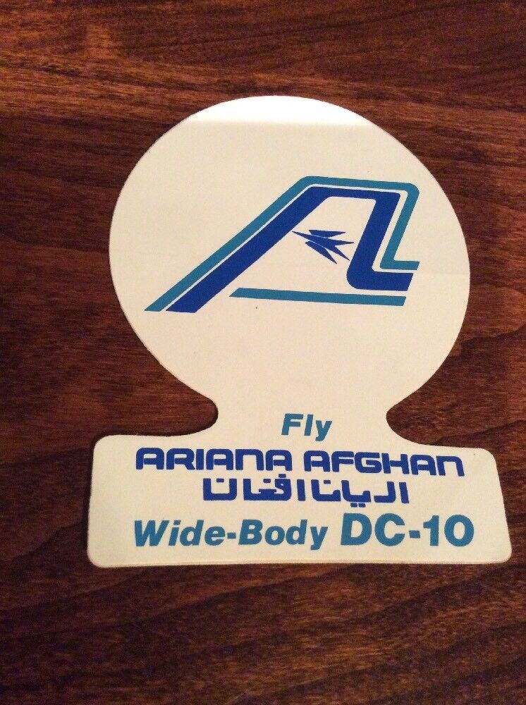 DC-10 Airline sticker  Ariana Afghan Airways