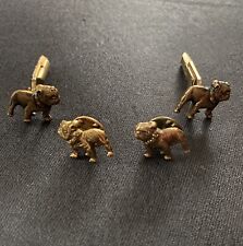LOT OF 4 VINTAGE MACK TRUCK BULLDOG 2 LAPEL PINS & SET OF CUFF LINKS picture