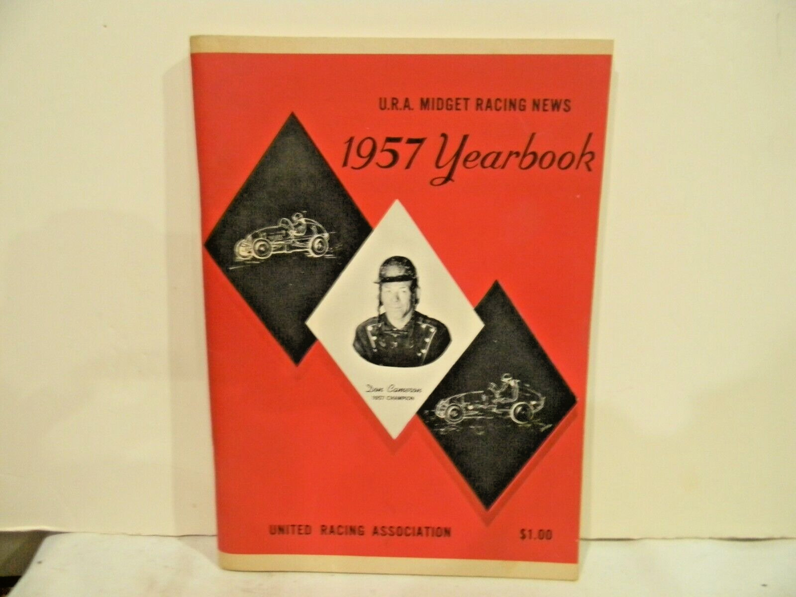 1957 U.R.A. MIDGET RACING NEWS YEARBOOK DON CAMERON BOB MCCOY