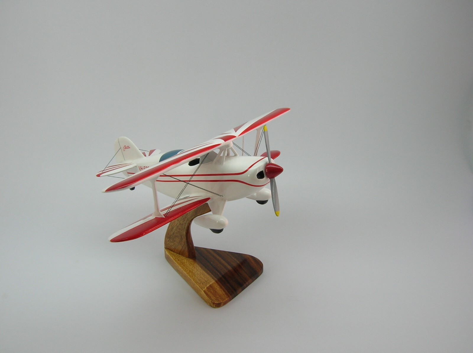 Pitts Special S-1S Airplane Desktop Mahogany Kiln Wood Model Small New