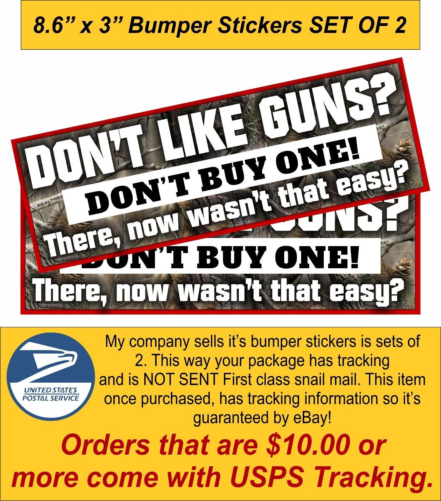 2nd Amendment Bumper Sticker Don\'t like guns don\'t buy one 8.6\