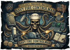 US Navy Fire Controlman Black Flag Series Premium USN Veteran 5