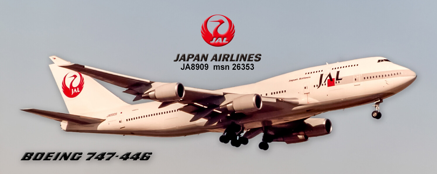 Japan Airlines Boeing 747-446 Handmade 2\