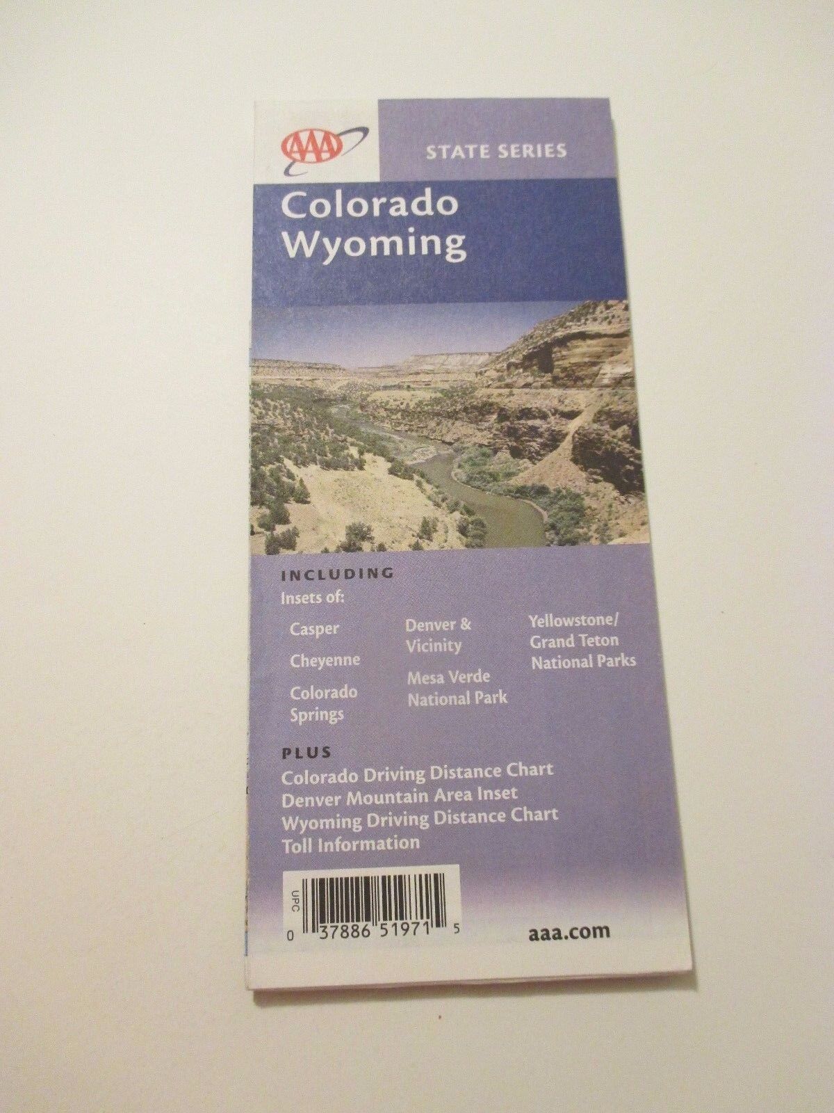 2005 AAA Colorado Wyoming State Series Highway Road Map