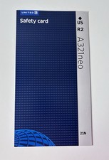 United Airlines Airbus A321neo Safety Card picture