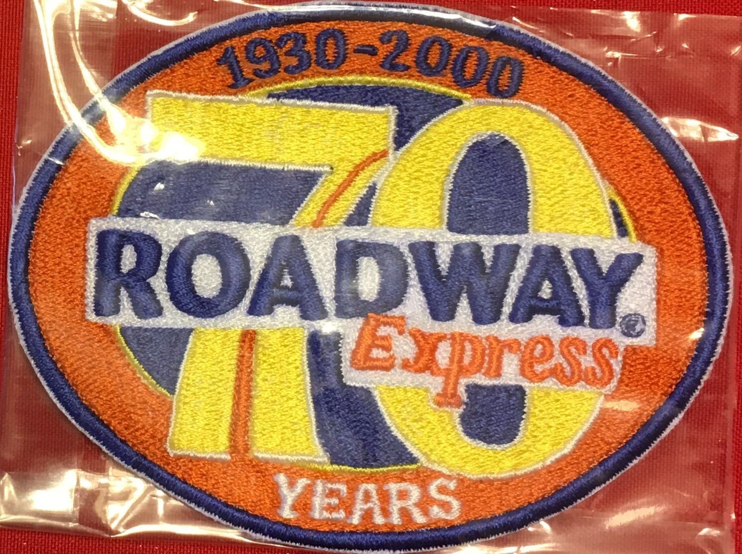 Roadway Express 1930-2000 70 years service patch now YRC 3-1/2 X 4-1/2 #3064