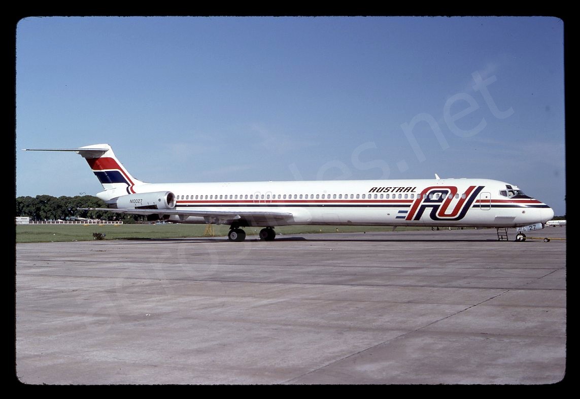 Austral McDonnell Douglas MD-81 N10027 Feb 93 Kodachrome Slide/Dia D2