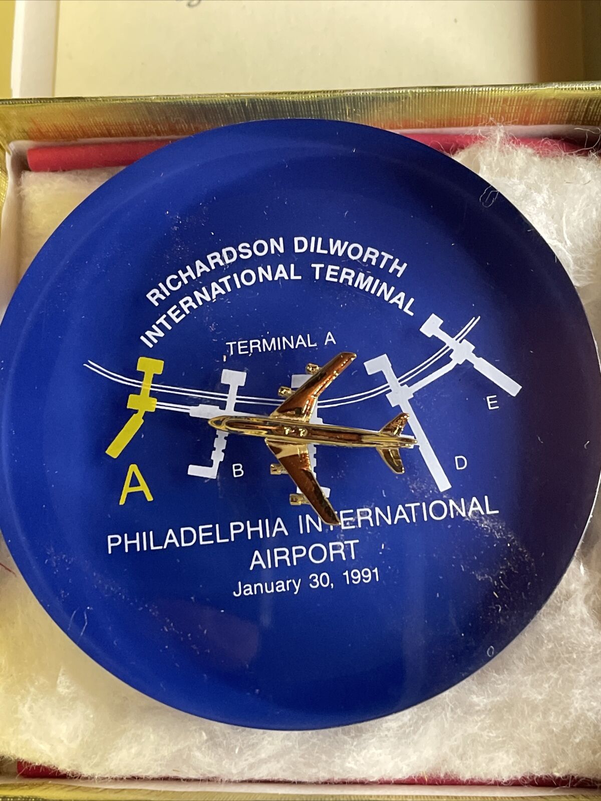 Philadelphia International Airport Terminal dedication award memento, Ogden
