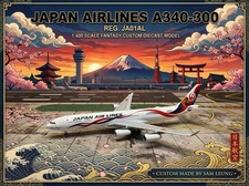 JC Wings 1:400 JAL Japan Airlines A340-300 JA01AL Fantasy Custom Diecast Model picture