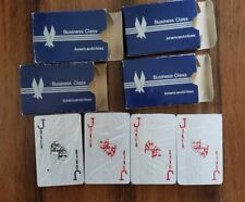 Lot of 4 - VINTAGE American Airlines Playing Cards Business Class - New - Sealed picture