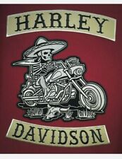 Harley Davidson (BLACK & TAN) Rockers W/ Bandito Sombrero Biker & Bonus Patches picture