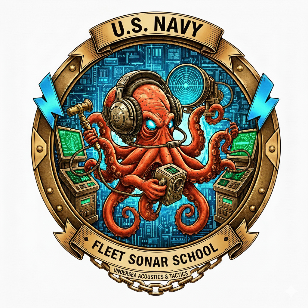 US Navy Fleet Sonar School Decal - USN Gift - 4