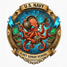 US Navy Fleet Sonar School Decal - USN Gift - 4