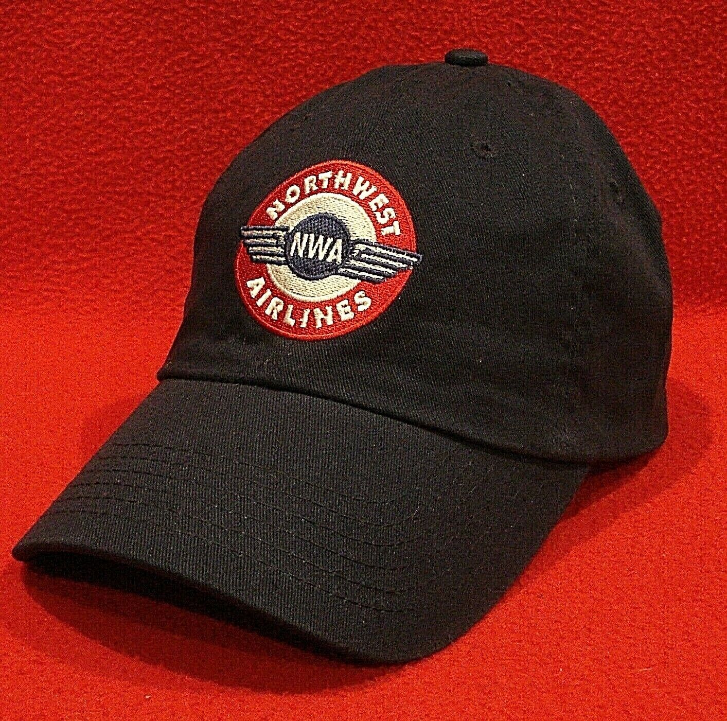 Northwest Airlines Retro 1941 Logo ball cap, low-profile cotton hat - navy-blue