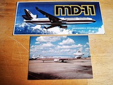 American Airlines McDonnell Douglas MD-11 Postcard & American MD-11 Sticker picture