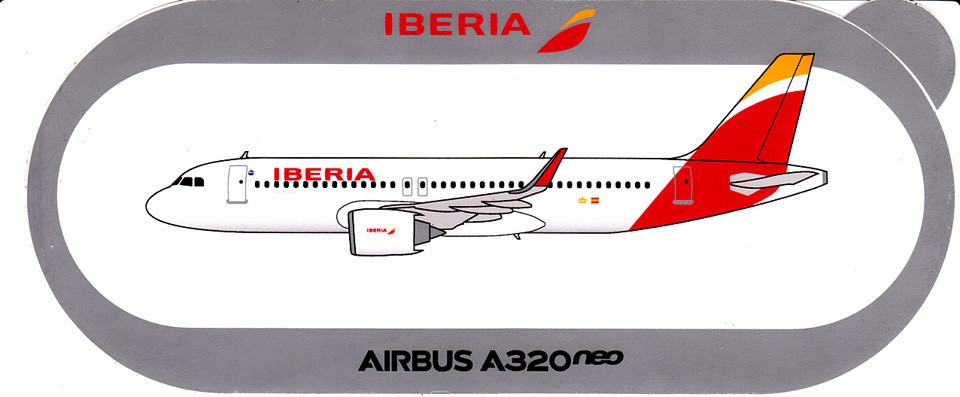Official Airbus Sticker: Iberia A320neo Official Airbus Sticker: Iberia A320neo