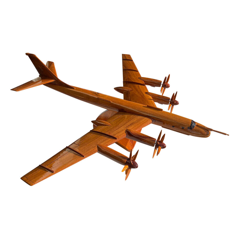 TU95 Mahogany Wood Desktop Airplane Model