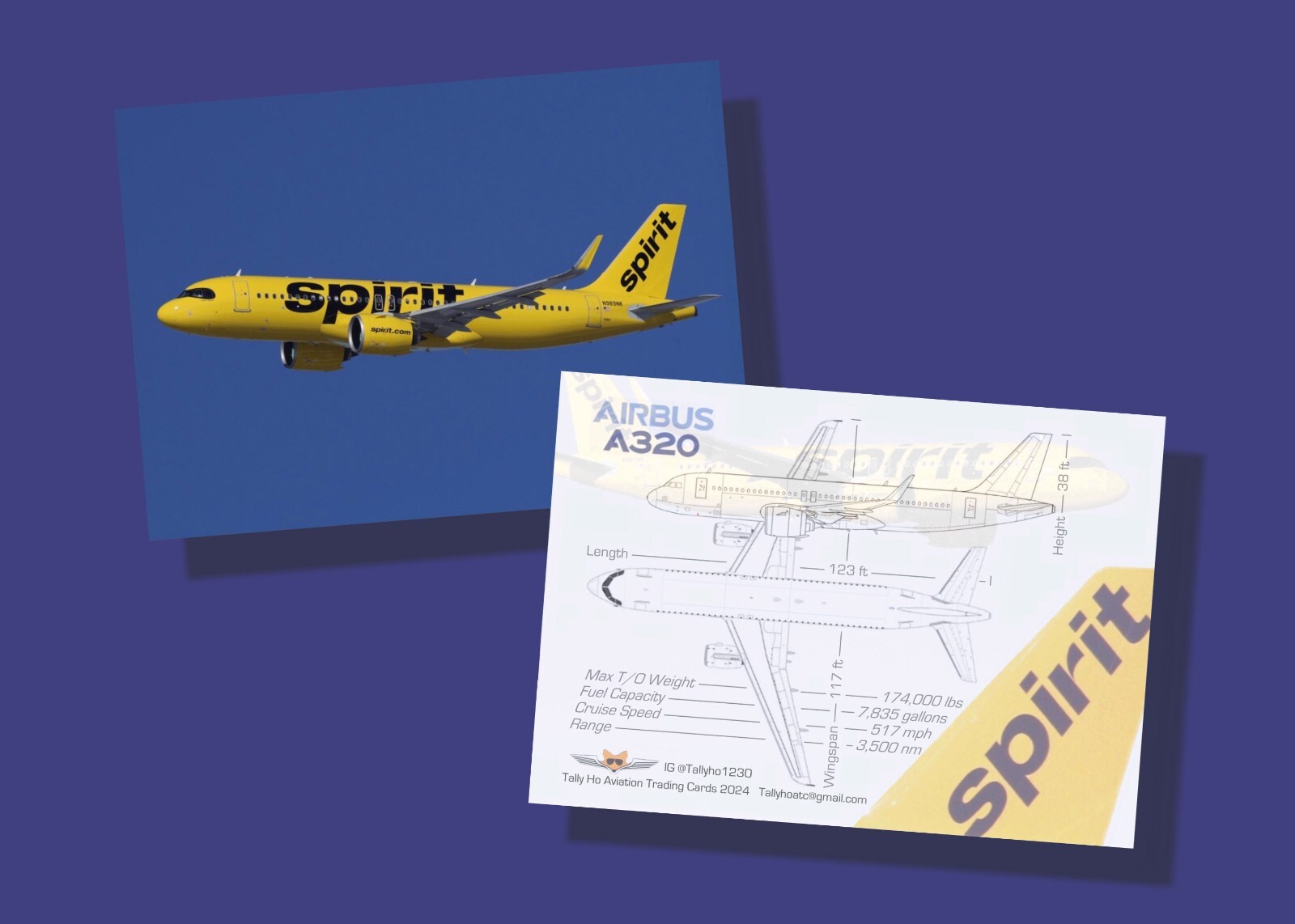 Spirit Airlines Airbus A320 Trading Card Set of 25 - 2.5 Spirit Airlines Airbus A320 Trading Card Set of 25 - 2.5
