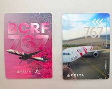Delta Air Lines BCRF 767 Boeing 767-400 Trading Cards Lot of 2 #76 #80 2025 picture