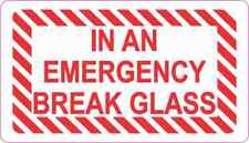 3.5x2 In An Emergency Break Glass Magnet Business Door Wall Sign Vinyl Magnetic picture