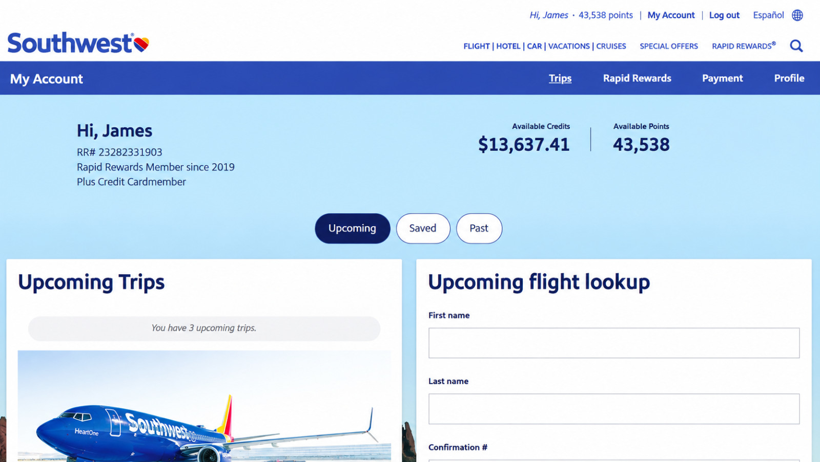 Southwest Airlines $300-3k Transferable Flight Credit- Fast Transfer