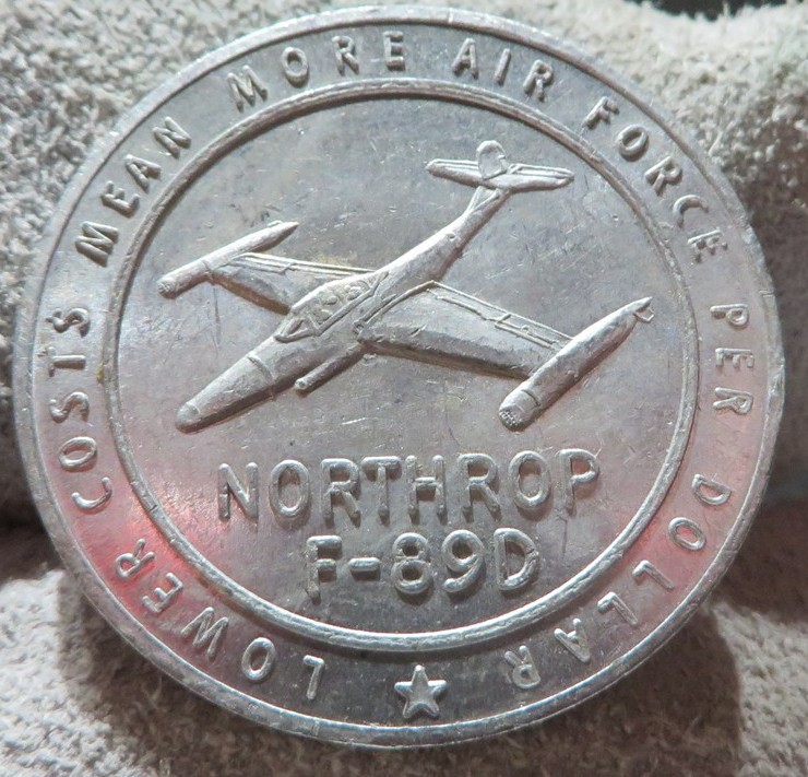 1954 National Aircraft Show Northrop F-89D Token J.M. Cox Airport Vandalia OH 1954 National Aircraft Show Northrop F-89D Token J.M. Cox Airport Vandalia OH
