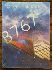 RARE 2015 Delta Air Lines Aircraft Trading Card #35 Boeing 767 GREAT CONDITION picture