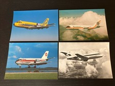 VFW-FOKKER 614 POSCARD LOT OF 3, TAT, AIR ALSACE,CIMBER. 1 FOKKER F28 FELLOWSHIP picture