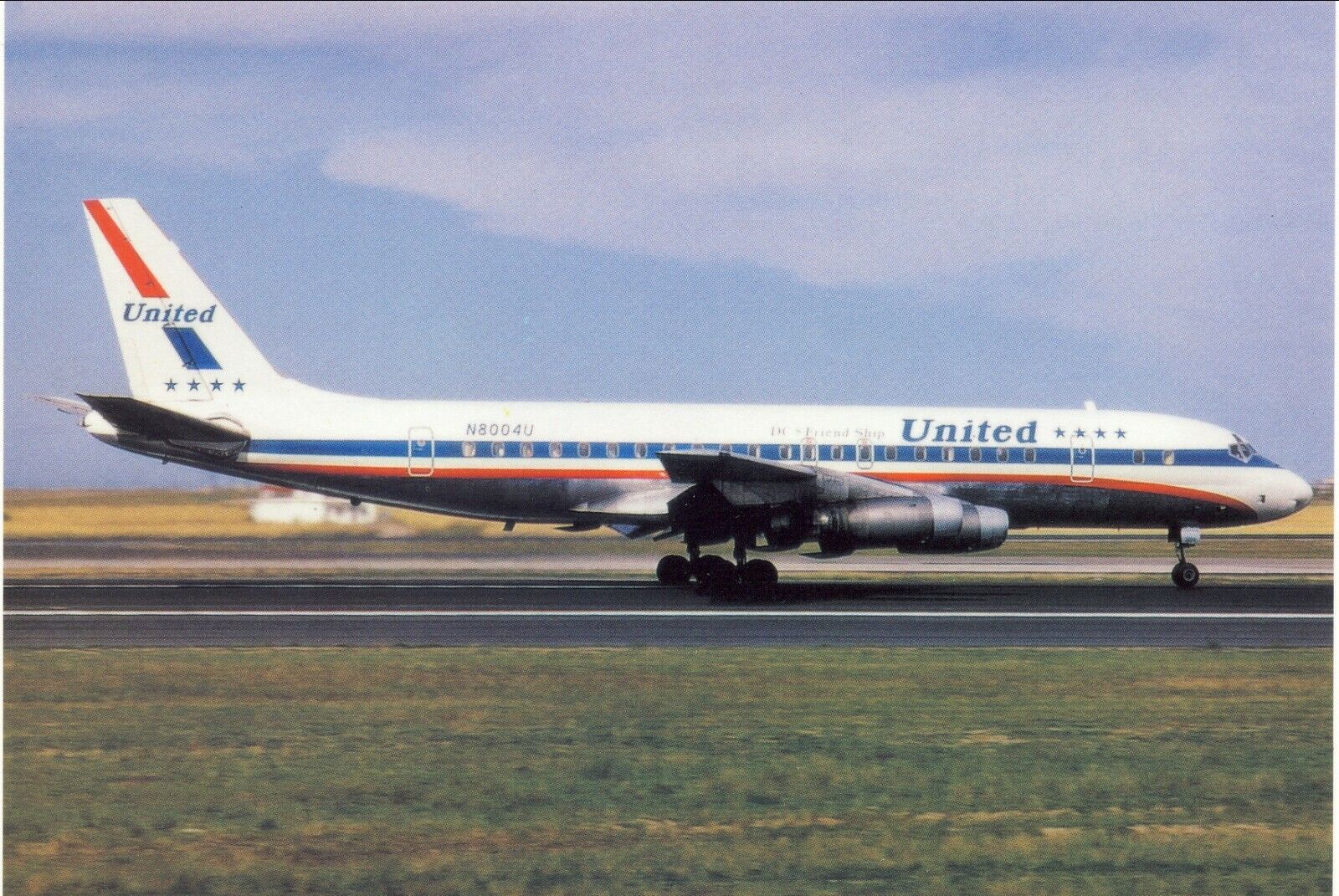 UNITED  AIRLINES   DC-8-21  AIRPORT / AIRPLANE  / AIRCRAFT    