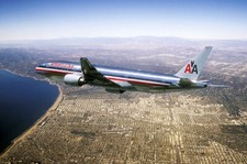 AMERICAN AIRLINES BOEING 777-200 IN FLIGHT 12x18 GLOSSY PHOTO PRINT picture