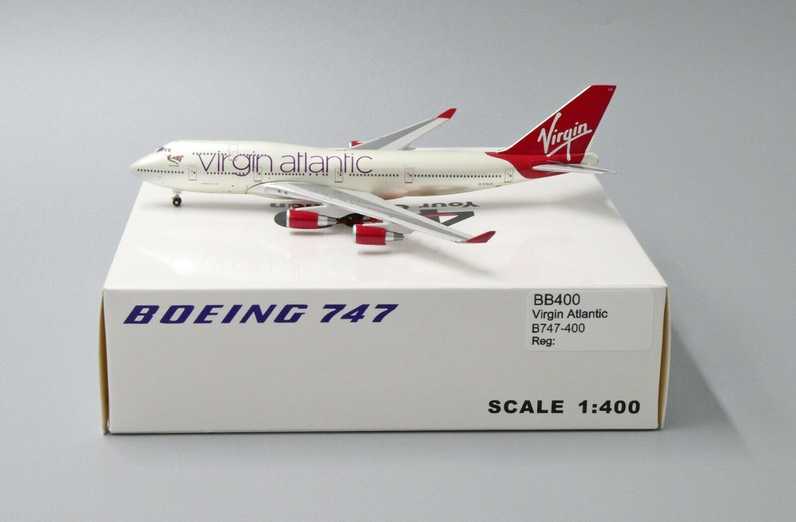 Virgin Atlantic B747-400 Reg: G-VXLG Scale 1:400  BigBird  Diecast  Model 