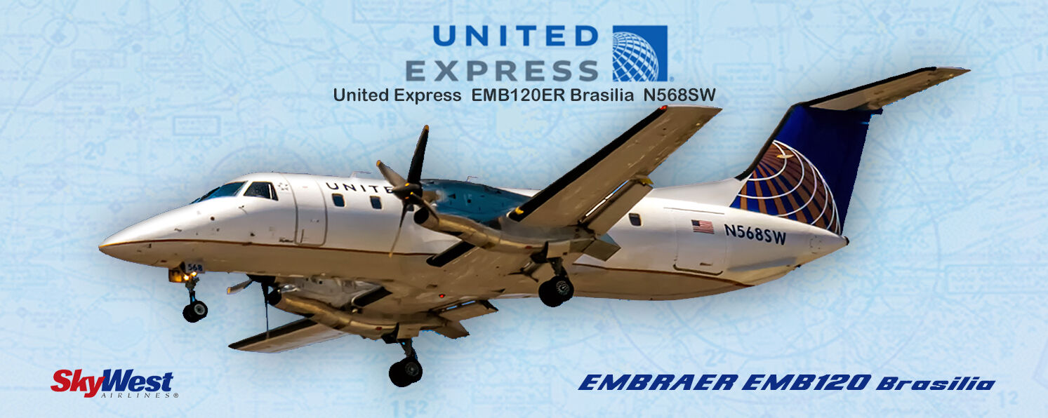 United Express Airlines EMB-120ER Handmade 2\