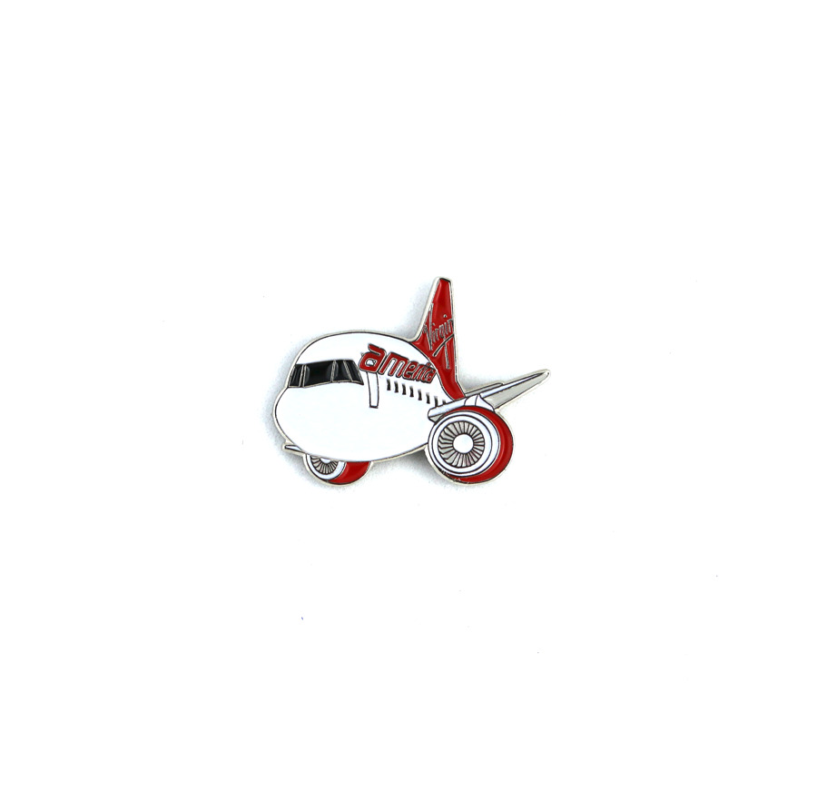 Pin CHUBBY pudgy Airbus A320 1 inch / 27mm metal Pin VIRGIN AMERICA