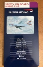 British Airways Airbus A319 1999 Safety Card  picture
