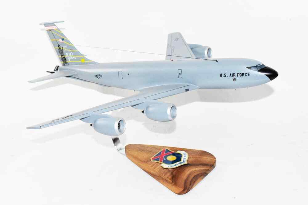 117th ARW Alabama ANG 2022 KC-135R Model, 1/90th scale, Mahogany, Aerial Refueli
