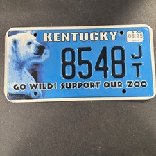 Kentucky Go Wild Support Our Zoo Polar Bear License Plate KY Wildlife 2025 picture